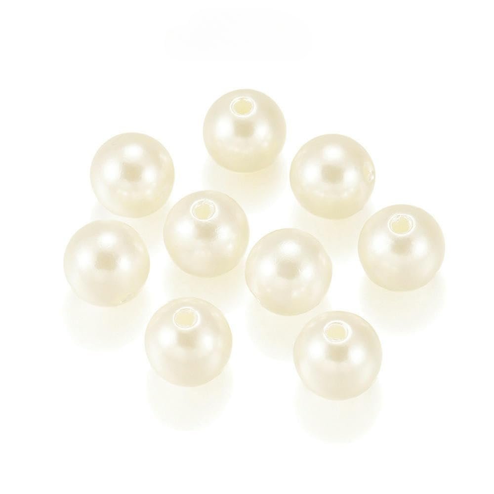 CLYDSA 201,000 Round Faux Pearl Beads with Holes, 4–20 mm