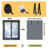 Thermal Window Insulation Curtain, Brown, 100 x 260 cm view 2