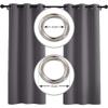 GOUBAN Blackout Curtain with Grommets, 200 x 230 cm, Thermal Room-Darkening Curtain for Bedroom and Living Room, Washable, Black view 3