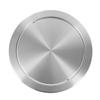 Round Stainless Steel Trash Can Lid with Hinged Lid, Silver view 1