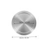 Round Stainless Steel Trash Can Lid with Hinged Lid, Silver view 2