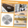 Round Stainless Steel Trash Can Lid with Hinged Lid, Silver view 3