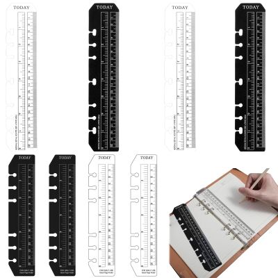8-Piece Bookmark Ruler Set, A5 & A6 Page Markers, Black and Clear