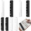 8-Piece Bookmark Ruler Set, A5 & A6 Page Markers, Black and Clear view 1
