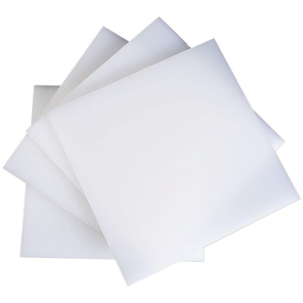 BPABDEITR White PP Plastic Sheet, 250 x 250 mm, Various Thickness Options (1–10 mm), for Craft and DIY Projects (3 mm, 3 Pieces)