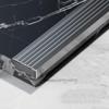 Stair Tread Anti-Slip Strip, Aluminum Alloy Edge Profile, Gray view 2