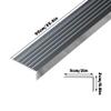 Stair Tread Anti-Slip Strip, Aluminum Alloy Edge Profile, Gray view 3