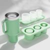 Large Silicone Ice Cube Mold with Lid, Pink view 2