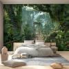 Tropical Nonwoven Photo Wallpaper, High-Resolution Green Jungle Suspension Bridge Mural with 3D Effect, Washable and Easy to Install, Modern Design for Living Room, Bedroom or Office view 4
