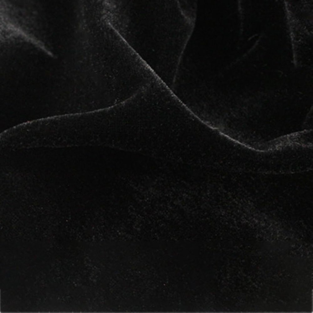 Vayliro 3 m x 2 m Black Velvet Fabric