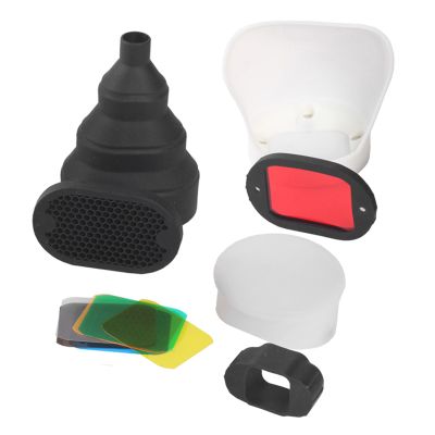 Color Filter Snoot for Photography Flashlights