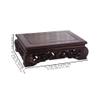 zhuyanbo007 Plant Stand, Rectangular Blackwood Carved Bonsai Base and Vase Display Stand (L) view 2