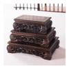 zhuyanbo007 Plant Stand, Rectangular Blackwood Carved Bonsai Base and Vase Display Stand (L) view 4