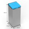 Mongardi 7421C02 4' Otto Waste Sorting System, Polypropylene Resin, Easy to Assemble, for 80–110 L Bags, Indoor and Outdoor, 32 x 35 x 80 cm, Blue and Gray view 4