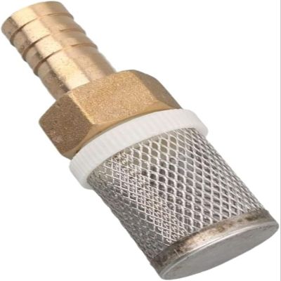 Pipe Filter, High-Performance Water Pump Filter with Brass Screen for Pressure Washers and Garden Irrigation, 619 mm Suction Hose Filter (19 mm)