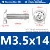 ORANXIN M3.5 x 14 mm 20-Piece Phillips Pan Head Screws with Washer, 304 Stainless Steel view 2