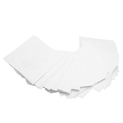 ANGGREK CD and DVD Sleeves, 100-Pack, Paper Envelopes with Clear Window Flap for 8 cm Mini Discs, 8.7 x 8.7 cm