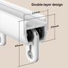 Double-Track Aluminum Curtain Rod, Easy-Install Ceiling or Wall Mount, Black, 4.6 ft (1.4 m) view 3