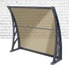 NacstarHome 460 cm Transparent Polycarbonate Door Canopy, Brown Panel, Black 100 cm Brackets view 2