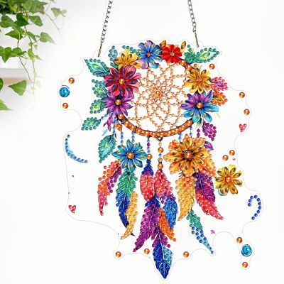 CEOVR Dreamcatcher Diamond Painting Wind Chime Kit for Adults, 20 x 16.8 cm