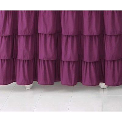 Microfiber Bed Skirt, Single/Double/King Size, Extra Deep, Brushed Design, Soft, Breathable and Easy-Care, White Princess Bed Frame (Fuchsia, 120 x 200 x 45 cm)