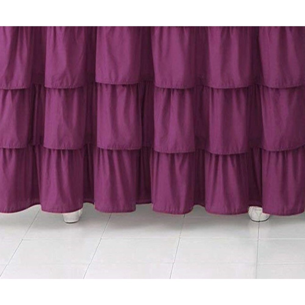 Microfiber Bed Skirt, Single/Double/King Size, Extra Deep, Brushed Design, Soft, Breathable and Easy-Care, White Princess Bed Frame (Fuchsia, 120 x 200 x 45 cm)