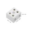 High-Frequency Terminal Connectors, 30 A, 5-Hole, 8-Pack, Beige Ceramic view 2