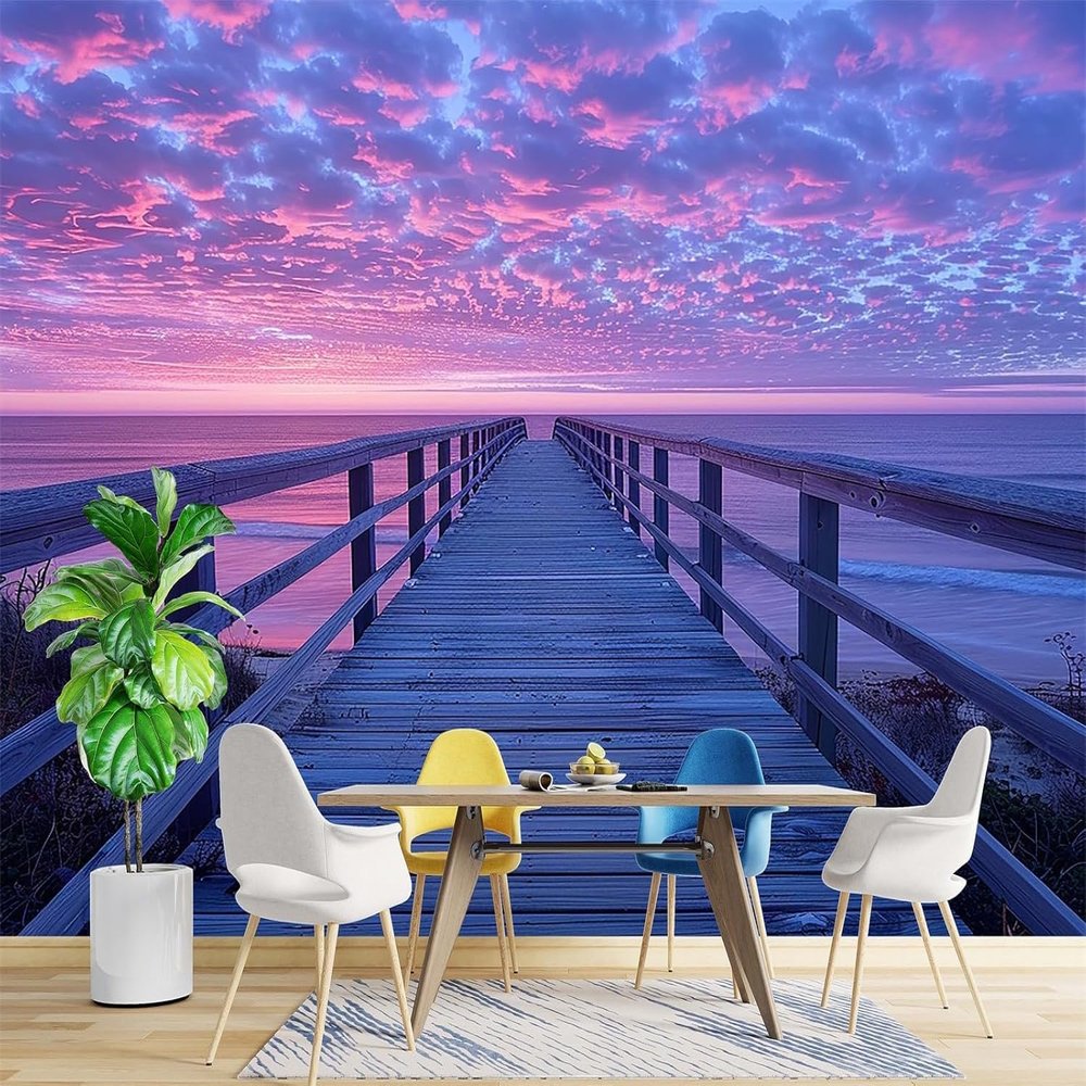 Seascape Photo Wallpaper 150 x 105 cm (W x H), 3D Non-Woven Mural