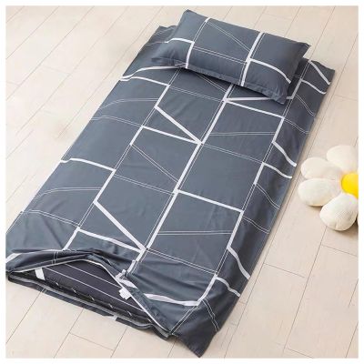 Japanese Futon Cover for Floor Mattress, Twin, Zippered, Geometry, 90 x 200 cm/35 x 79 in