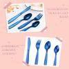 Personalized Engraved Stainless Steel Cutlery Set, 4 Pieces, Z-Blue Children's Cutlery view 3