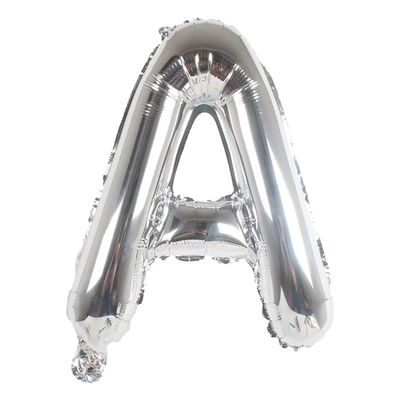 Silver Letter A Foil Balloon, 40 cm