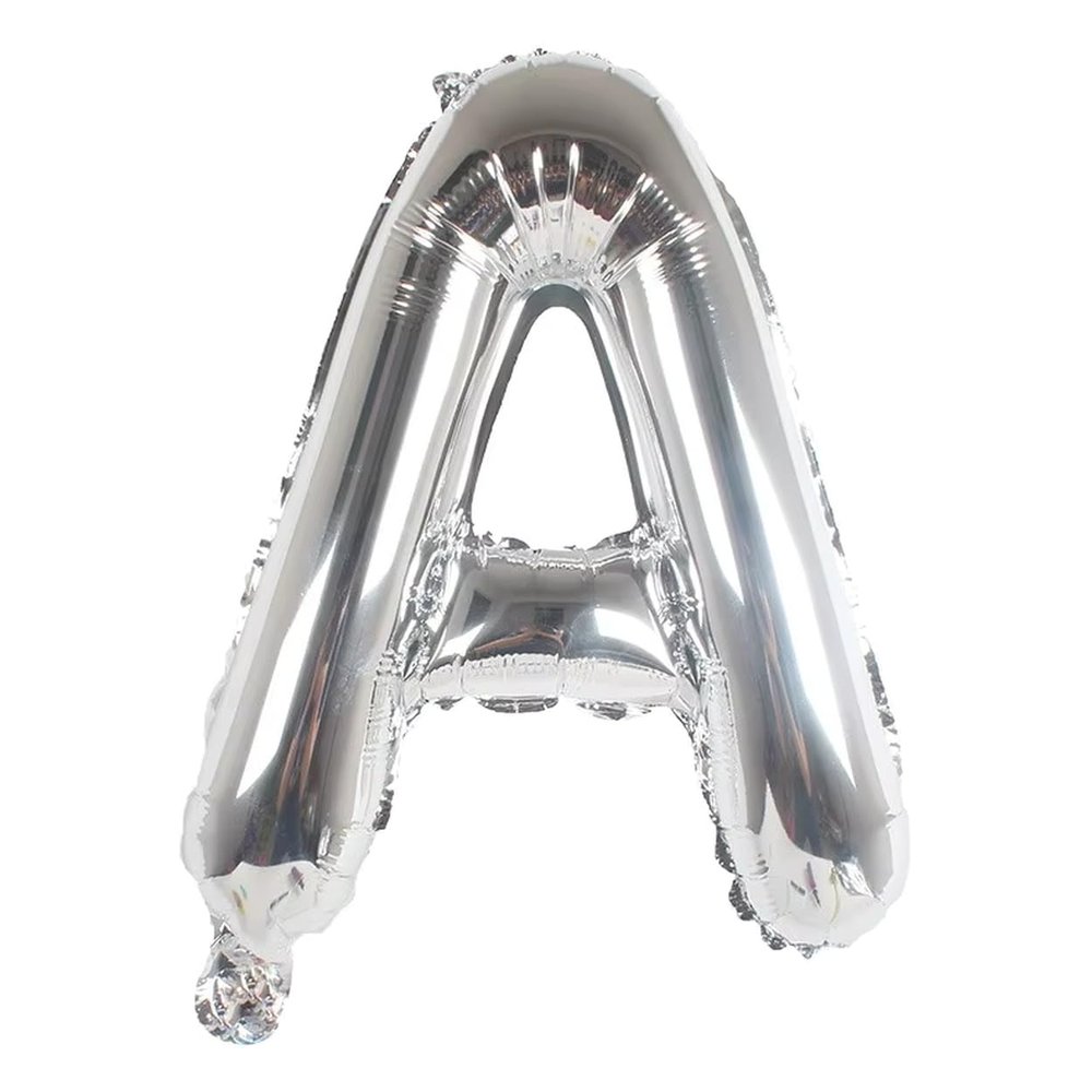 Silver Letter A Foil Balloon, 40 cm