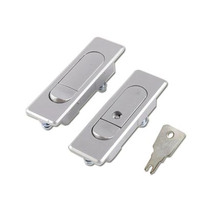 Zinc Alloy Cabinet Lock with Flat Handle, Keyed, Silver-Plated MS509