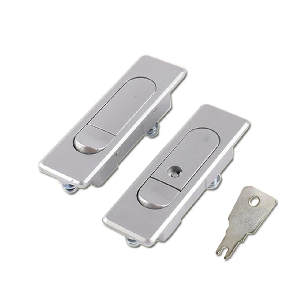 Zinc Alloy Cabinet Lock with Flat Handle, Keyed, Silver-Plated MS509