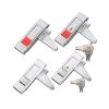 Zinc Alloy Cabinet Lock with Flat Handle, Keyed, Silver-Plated MS509 view 4