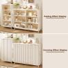 Dustproof Waterproof Cabinet Curtain with Track, Gray, 130 x 60 cm view 3