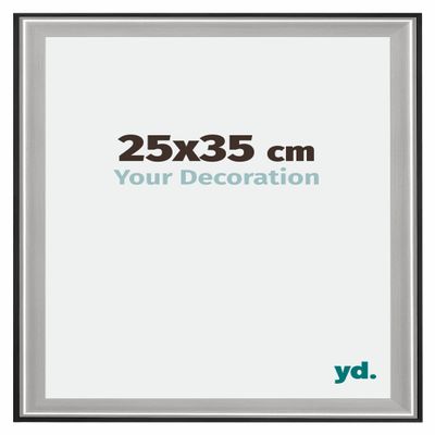 yd. Puzzle Frame 25x35 Black Silver Polished Wood Frame Birmingham