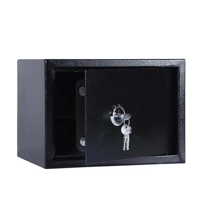 Safe with 3 Keys, Steel Furniture Safe for Home/Office, 4.6 L Wall Safe for Gold, Jewelry, Documents, Bills, Cash and Deeds, Waterproof (23 × 17 × 17 cm, Black)