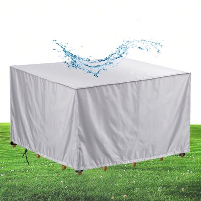 LSYALUCK 420D Oxford Outdoor Furniture Cover, Waterproof and UV-Resistant, 85 x 85 x 60 in, Rectangular