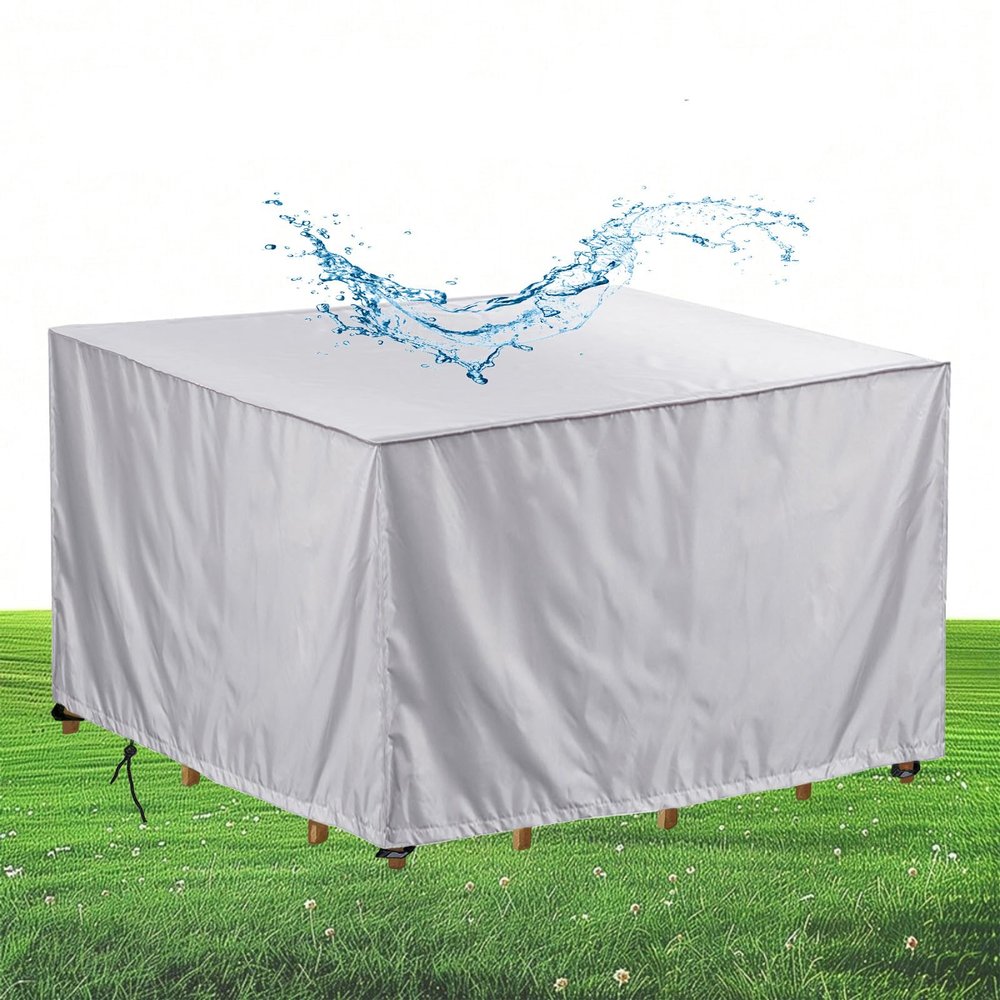 LSYALUCK 420D Oxford Outdoor Furniture Cover, Waterproof and UV-Resistant, 85 x 85 x 60 in, Rectangular