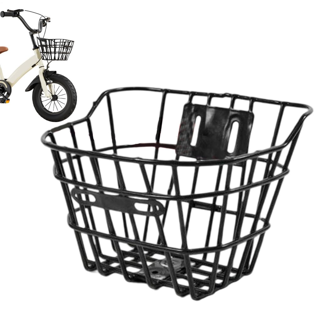 Rrlihjgu Front Bike Basket with Large Capacity and Front Mount