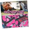 PRETYZOOM Foldable Pink Fishing Rod Bag, Oxford Fabric, Portable view 3