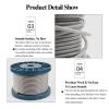 Garden Wire for Climbing Plants, 50 m PVC-Coated 304 Stainless Steel Wire Rope, 35 mm (4 mm Diameter) view 4