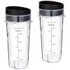 16 oz Replacement Cups Compatible with Ninja QB3001SS Fit Compact Personal Blender, 2-Pack with Lids view 1