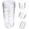 16 oz Replacement Cups Compatible with Ninja QB3001SS Fit Compact Personal Blender, 2-Pack with Lids view 2