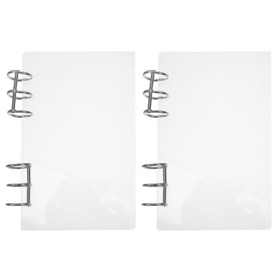Acrylic Notebook Binder Cover, 6-Ring, Transparent, Refillable