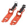 Hyuduo Heavy-Duty Roof Rack Shovel Holder, Zinc Alloy and Rubber Clamp for Cars and Trucks, Orange view 4