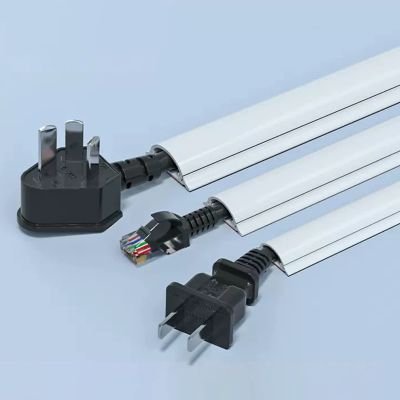 LOKLNEYK White Cable Covers, Decorative Removable Wall-Mounted TV Cable Concealers, 5-Pack, 8 Cables