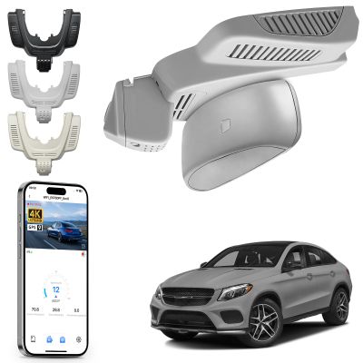 4K Dash Cam Custom-Fit for Mercedes-Benz GLE (W166/C292) 2016–2019 and GLS (X166) 2017–2019, Model A Gray, 4MATIC