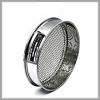 SHGUOMSC Laboratory Standard Test Sieve for Soybeans, Rice, Grains and Sesame Flour, 304 Stainless Steel Mesh, Chrome Frame, 150 mm, 410 (8 Mesh) view 2